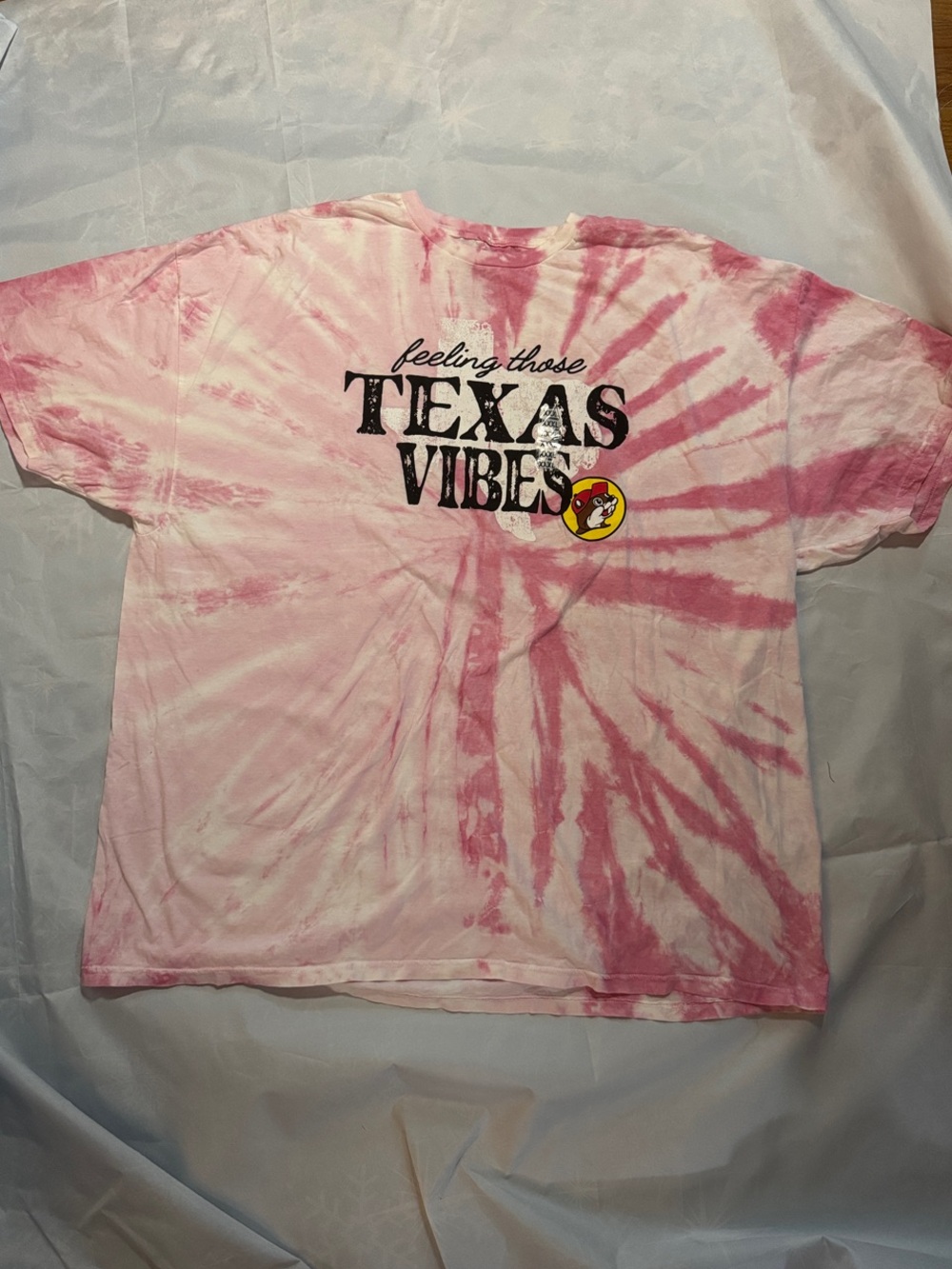 “Buc-res” Pink Tie-Dye Texas Vibes Short Sleeve Graphic Tee 3X -new